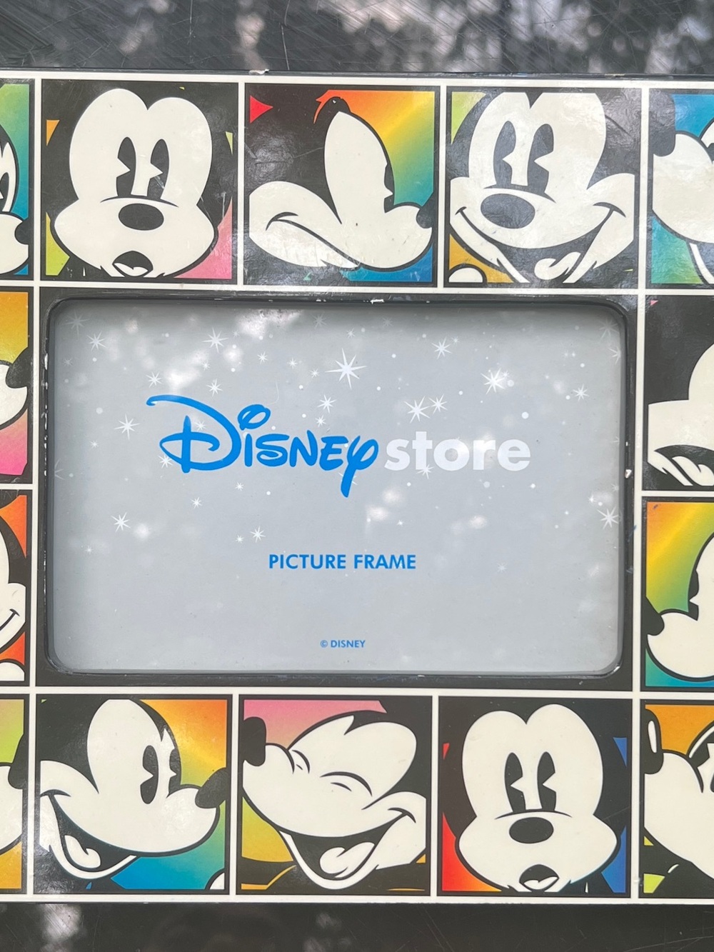 VTG 1990’s Disney Mickey Mouse Multi-Color Pop Art Many Faces Picture Frame